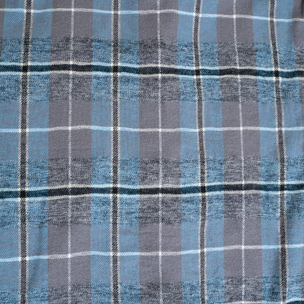 Vissla Flannel Shirt Button Up Long Sleeve Blue Gray Plaid Central Coast Small - Picture 11 of 14